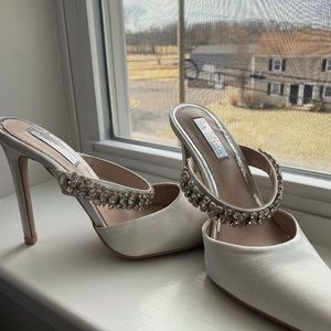 White Closed Toe Heels
